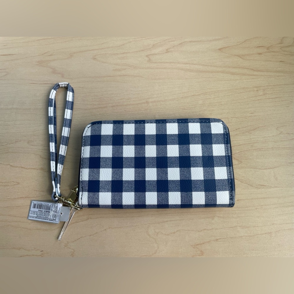 Blue Gingham Wallet Wrisley
